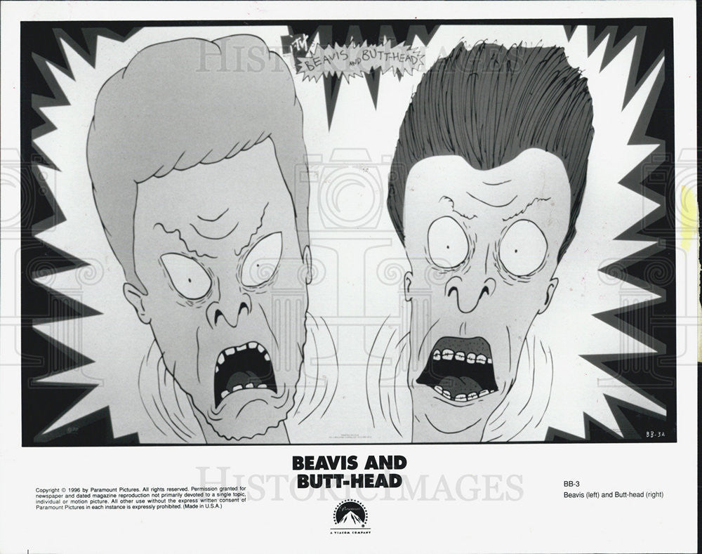 1996 Press Photo cartoon characters Beavis And Butt-Head - Historic Images