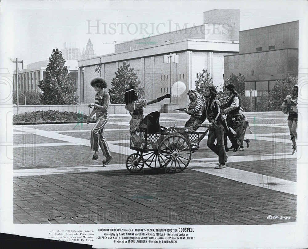 1973 Press Photo scene from the film, Godspell - Historic Images