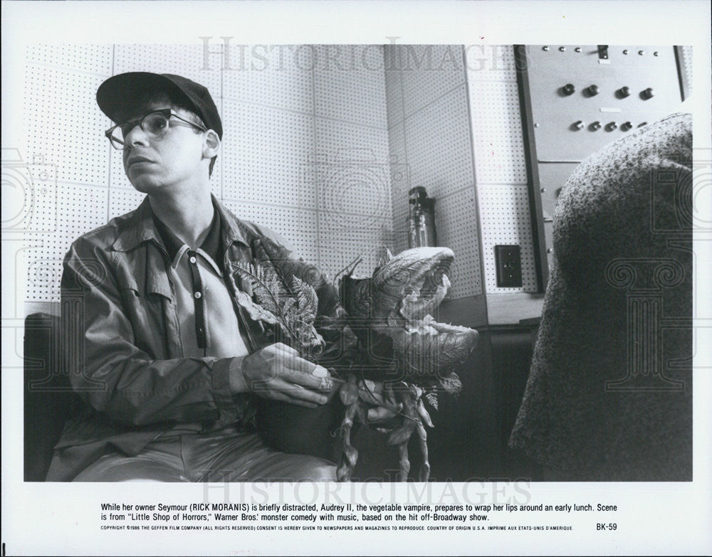 1986 Press Photo Rick Moranis in &quot;Little Shop of Horrors&quot; - Historic Images