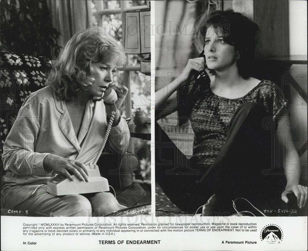 1983 Press Photo Shirley MacLaine, Debra Winger Star In &quot;Terms Of Endearment&quot; - Historic Images