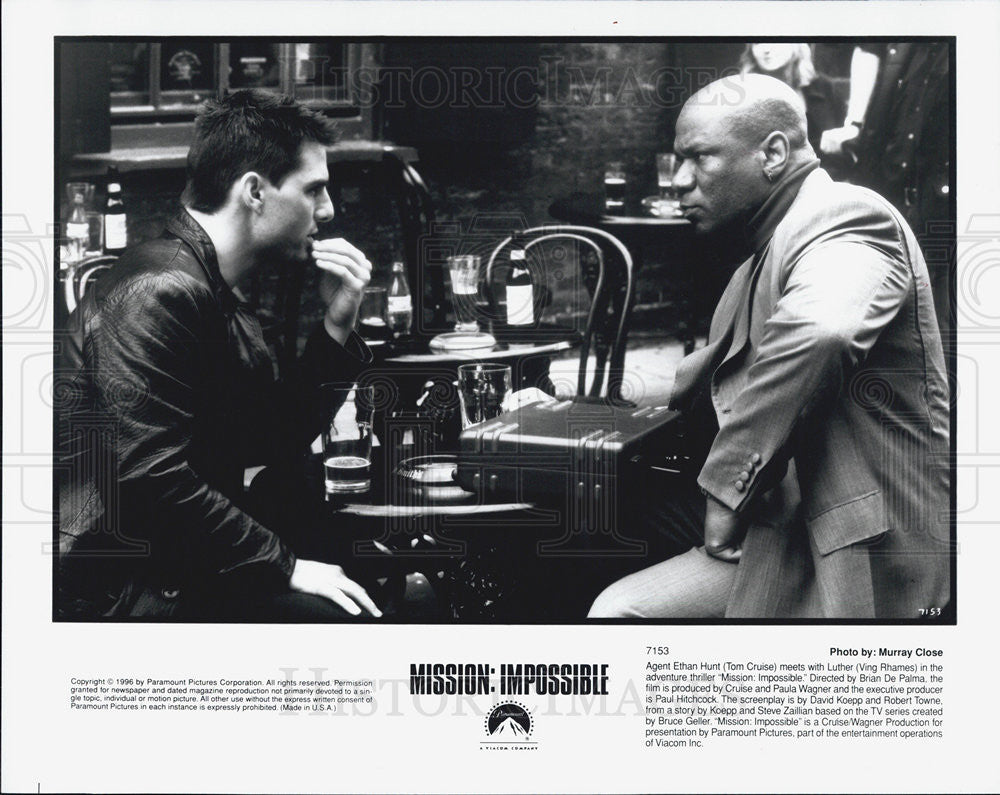 1996 Press Photo Tom Cruise Meets Ving Rhames In &quot;Mission Impossible&quot; - Historic Images