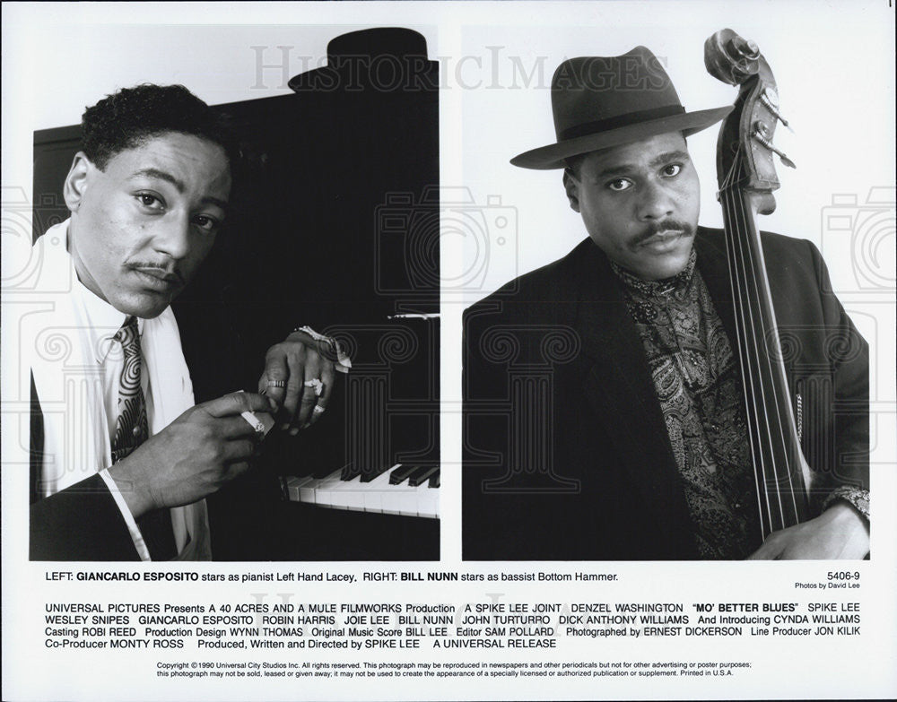 1990 Press Photo Giancarlo Esposito And Bill Nunn Star In &quot;Mo&#39; Better Blues&quot; - Historic Images