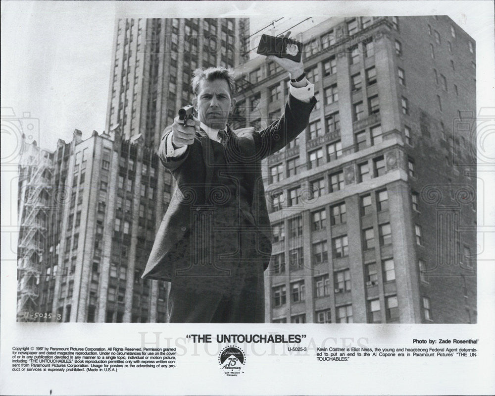 1987 Press Photo Kevin Costner in &quot;The Untouchables&quot; - Historic Images