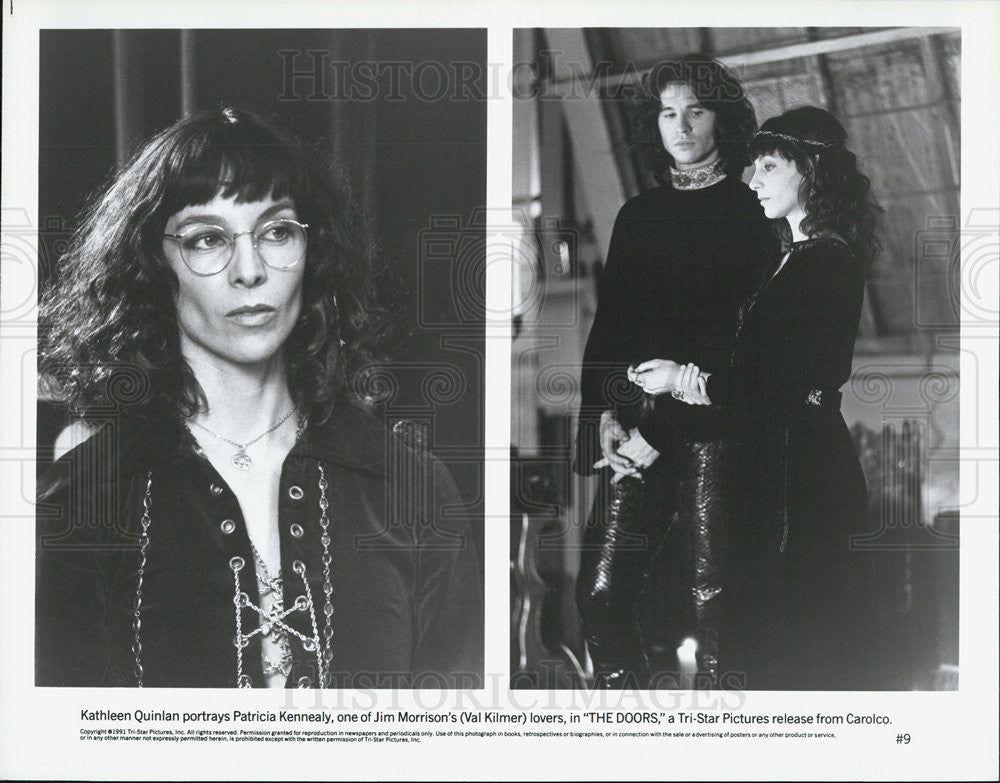 1991 Press Photo Kathleen Quinlan And Val Kilmer In Movie &quot;The Doors&quot; - Historic Images