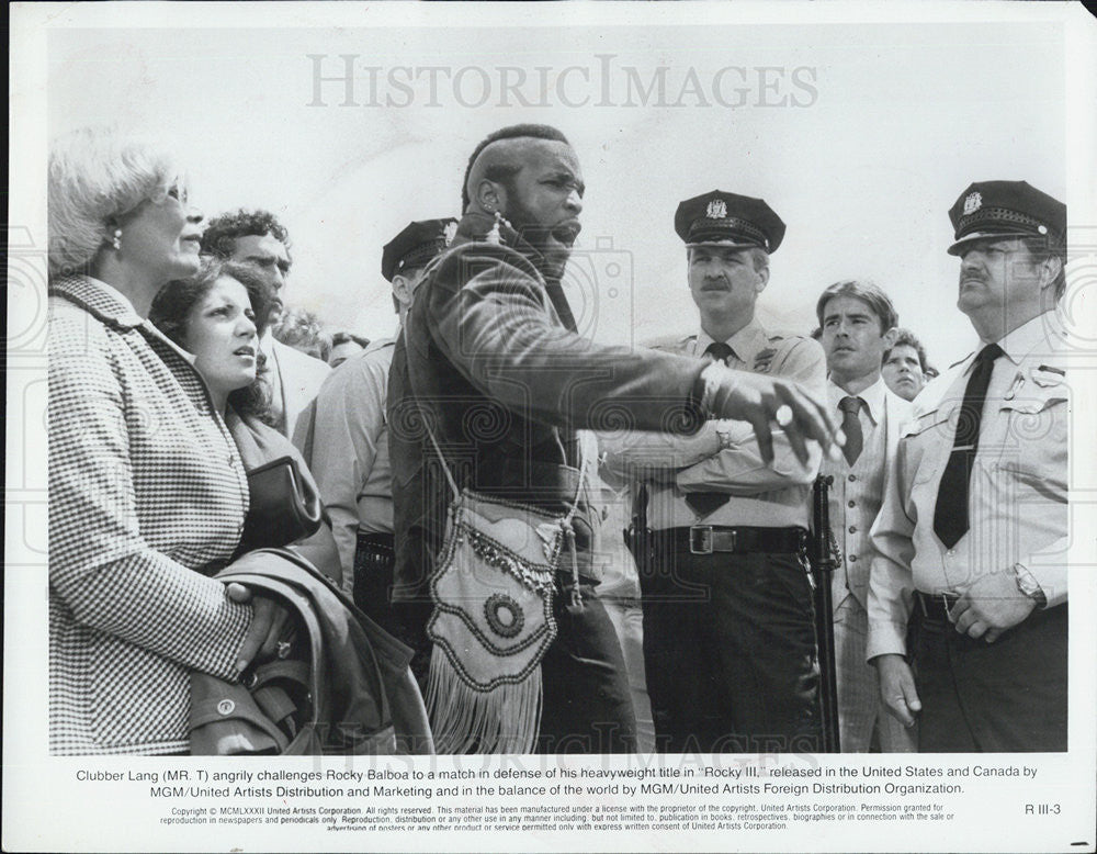 1982 Press Photo Actor Mr. T. In Movie &quot;Rocky III&quot; - Historic Images