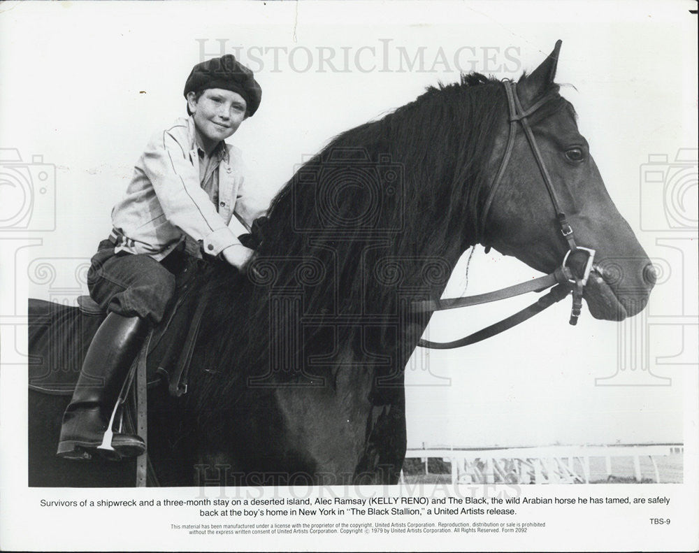 1979 Press Photo Actor Kelly Reno In Movie "The Black Stallion" - Historic Images