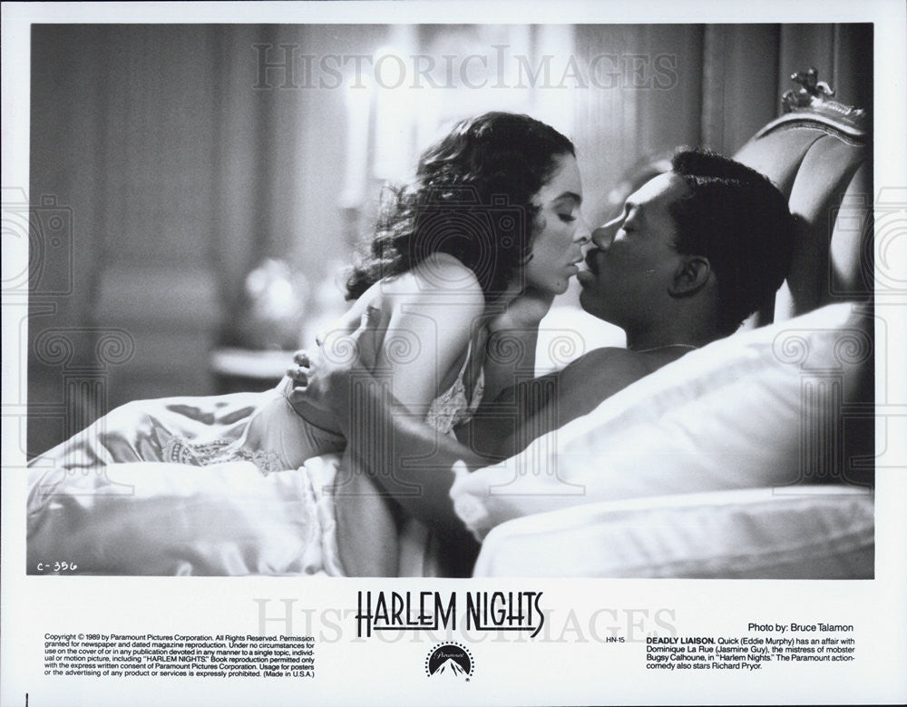 1989 Press Photo Eddie Murphy And Jasmine Guy In Movie &quot;Harlem Nights&quot; - Historic Images