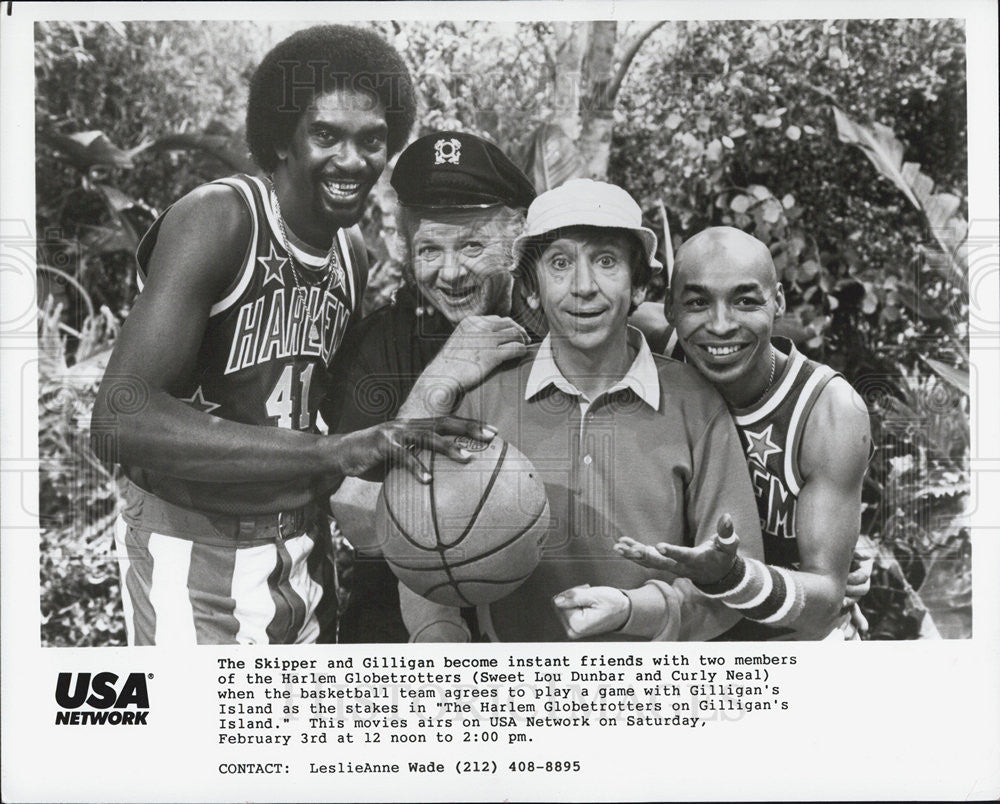 Press Photo Cast of "The Harlem Globetrotters on Gilligan's". - Historic Images