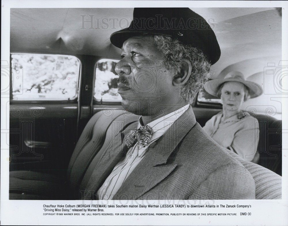 1993 Press Photo Morgan Freeman and Jessica Tandy in &quot;Driving  Miss Daisy&quot; - Historic Images