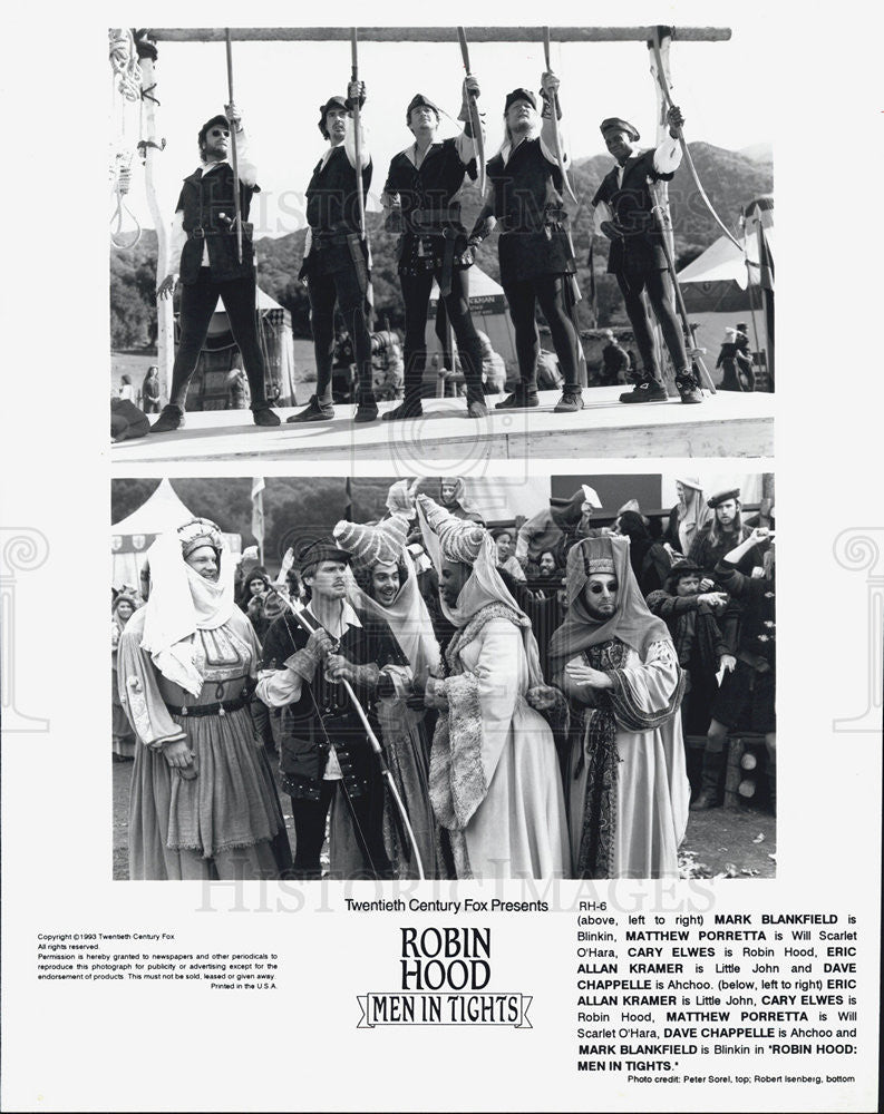 1993 Press Photo Actors In Film &quot;Robin Hood: Men In Tights&quot;, Mark Blankfield - Historic Images