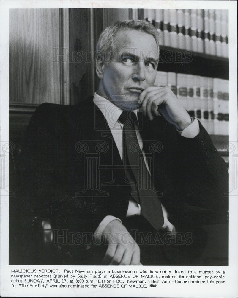 1981 Press Photo Actor Paul  Newman Starring In Film &quot;Absence Of Malice&quot; - Historic Images
