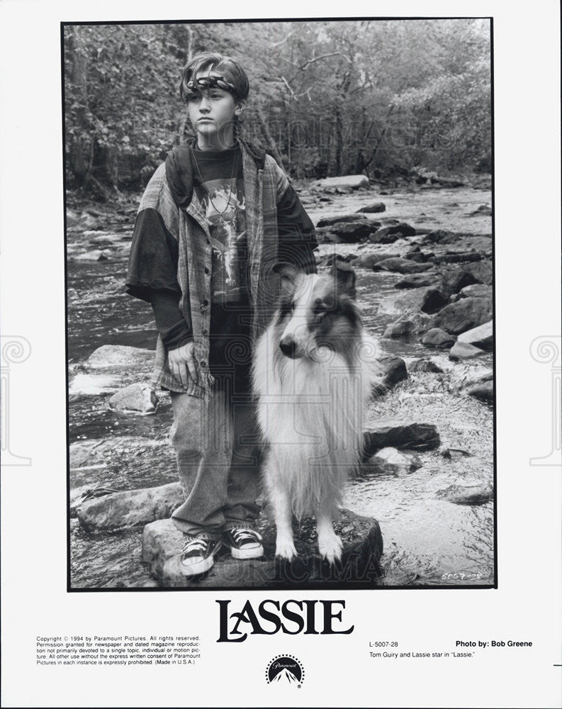 1994 Press Photo Tom Guiry And Lassie Star In &quot;Lassie&quot; - Historic Images