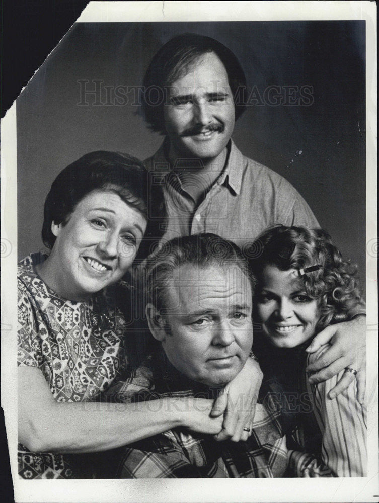 Press Photo Stapleton, O&#39;Connor, Struthers, And Reiner In &quot;All In The Family&quot; - Historic Images