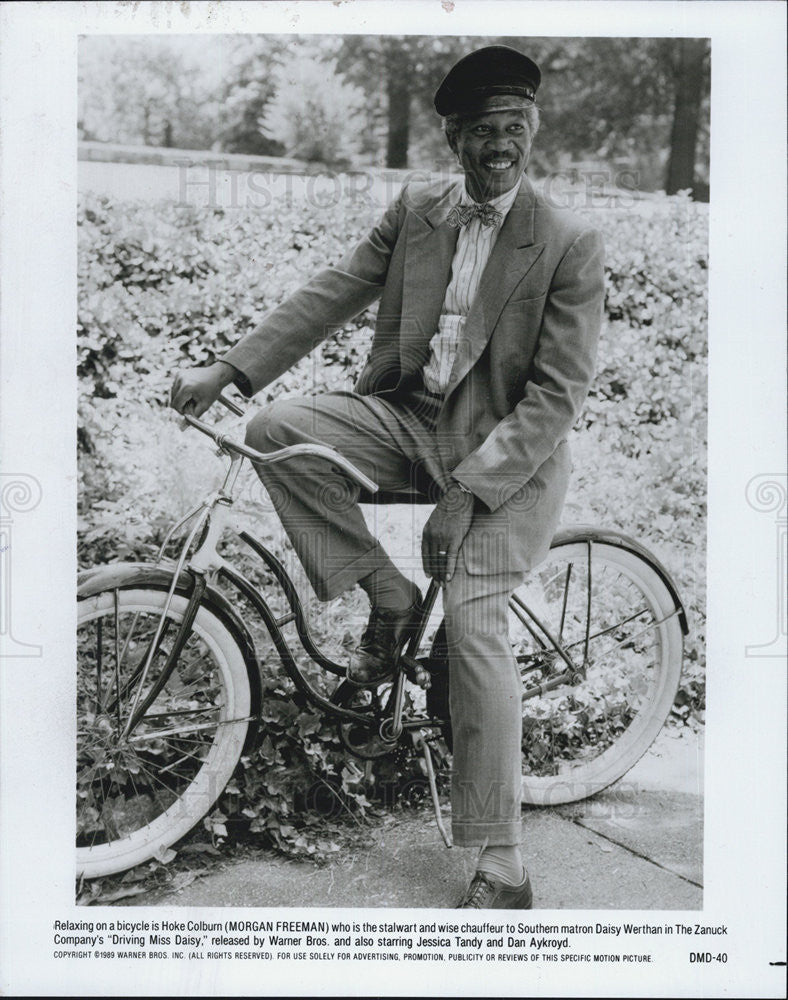 1990 Press Photo Morgan Freeman Stars as Chauffeur in &quot;Driving Miss. Daisy&quot; - Historic Images