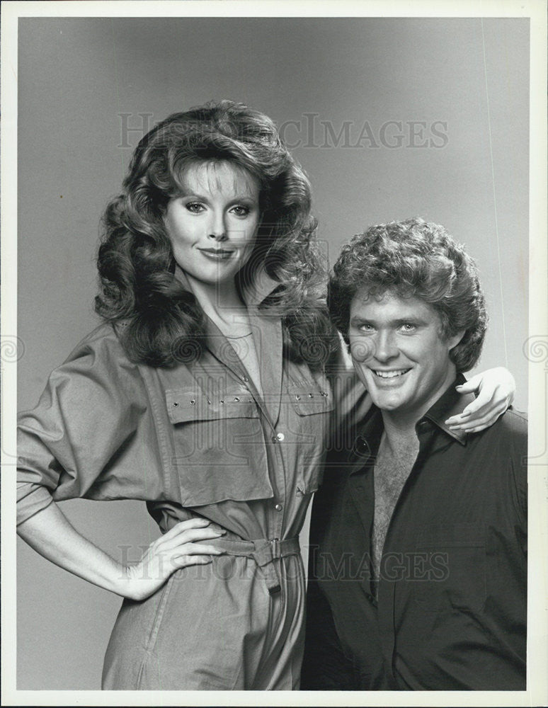 1983 Press Photo David Hasselhoff and Rebecca Holden in &quot; Knight Rider&quot;. - Historic Images