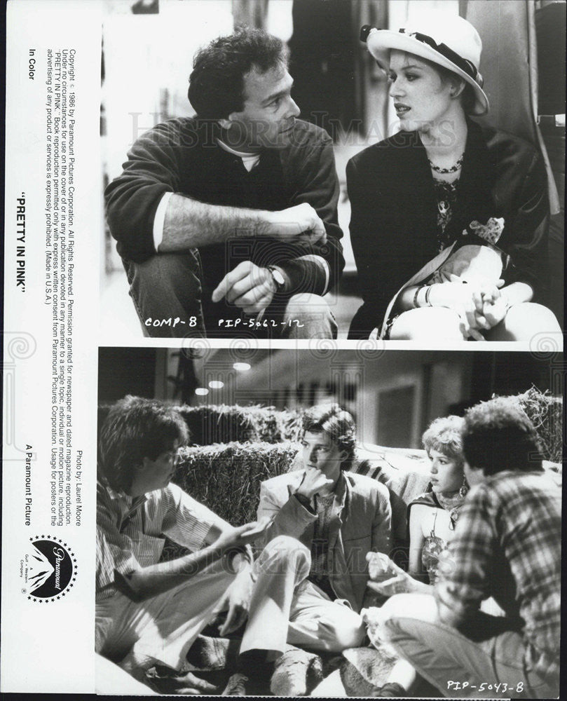1986 Press Photo Director Howard Deutch And Producer John Hughes With Actors - Historic Images