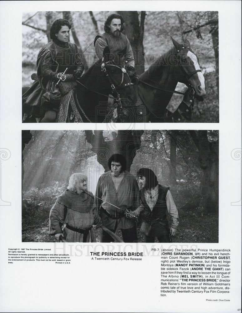 Press Photo Scene from the movie &quot;The Princess Bride&quot; - Historic Images