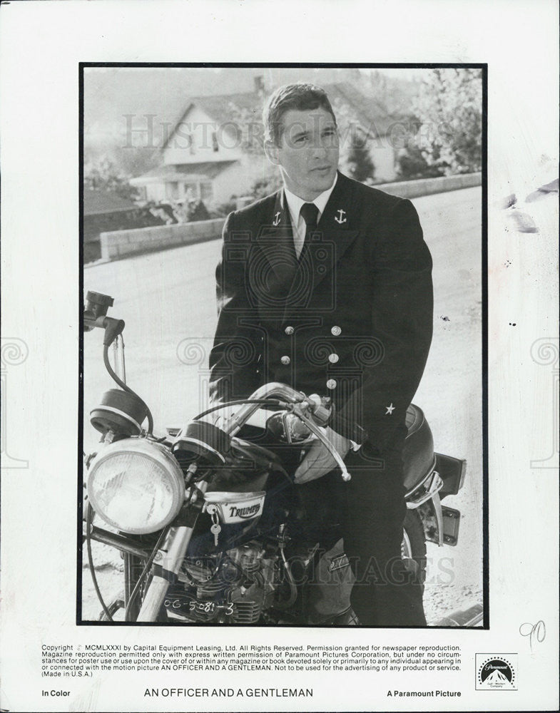 Press Photo Richard Gere in &quot; An Officer and a Gentlemen&quot;. - Historic Images