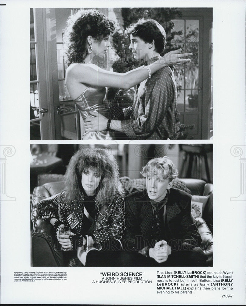 1984 Press Photo LeBrock, Mitchell-Smith And Hall Star In &quot;Weird Science&quot; - Historic Images