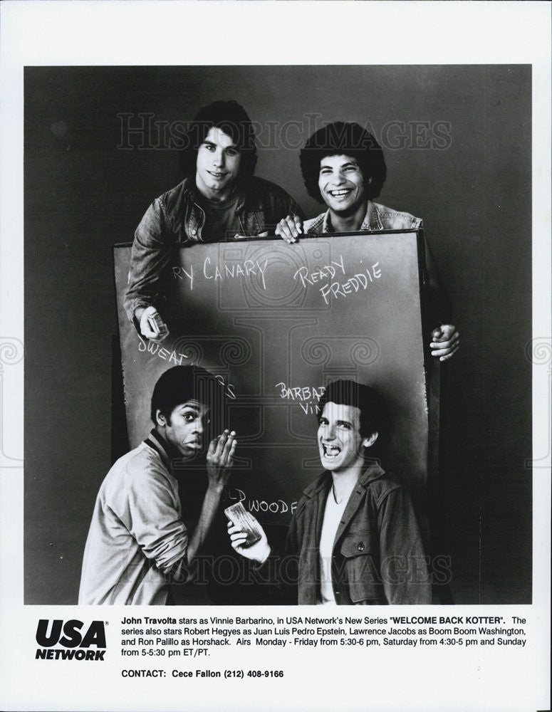 Press Photo John Travolta in &quot; Welcome Back Kotter&#39;. - Historic Images