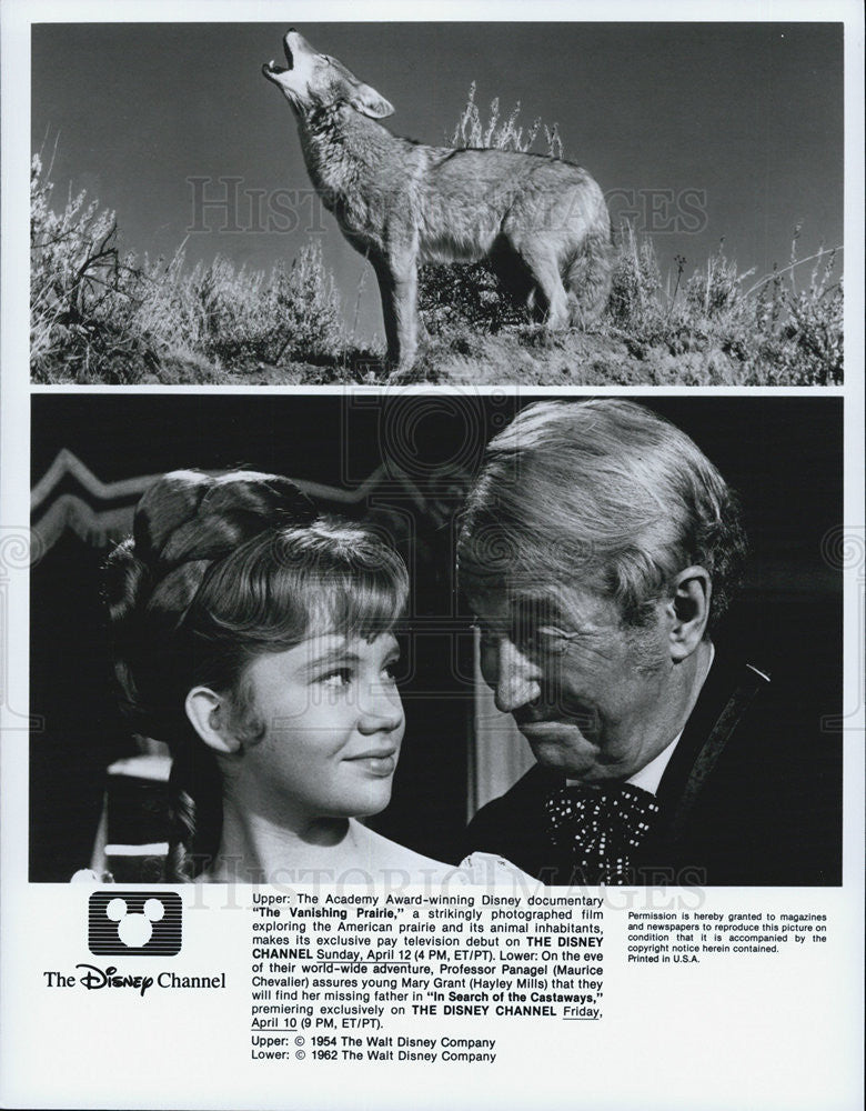 Press Photo  Hayley Mills and Maurich Chevellar in &quot;The Disney Channel&quot;. - Historic Images