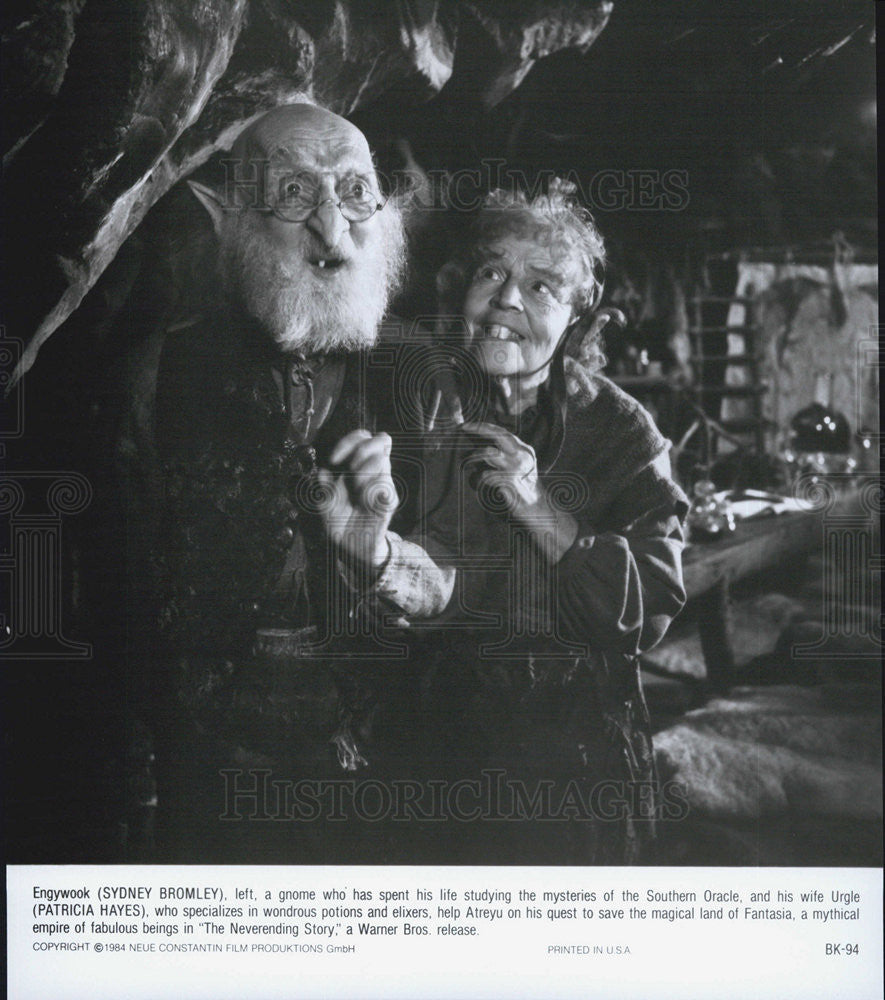 1984 Press Photo Sydney Bromley and Patricia Hayes in &quot;The Neverending Story&quot; - Historic Images