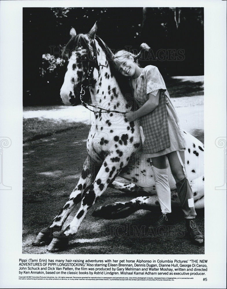 1987 Press Photo Tami Erin in &quot;The New Adventures of Pippi Longstocking&quot; - Historic Images