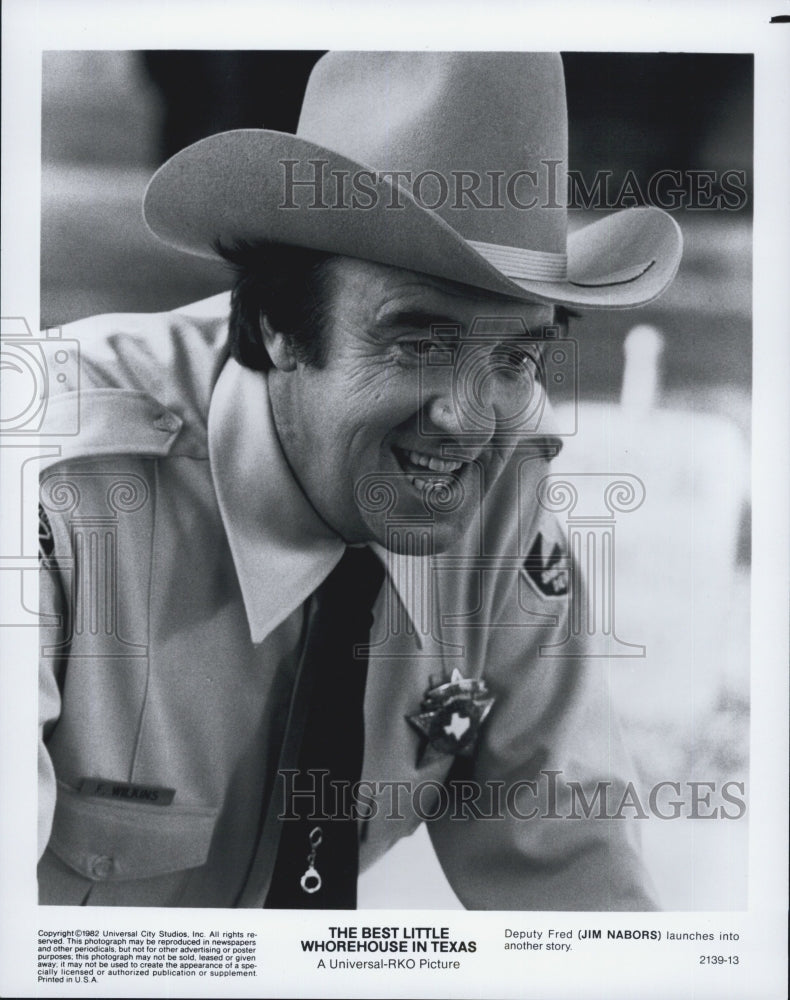 1982 Press Photo Actor Jim Nabors Stars In &quot;The Best Little Whorehouse In Texas&quot;- Historic Images