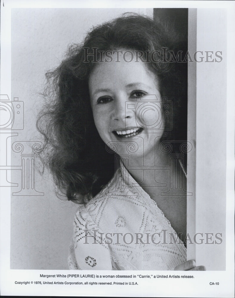 1976 Press Photo Actress Piper Laurie Starring In Horror Film &quot;Carrie&quot;- Historic Images