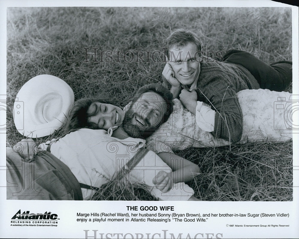 1987 Press Photo &quot;The Good Wife&quot; Rachel Ward,Bryan Brown, Steven Vidler- Historic Images