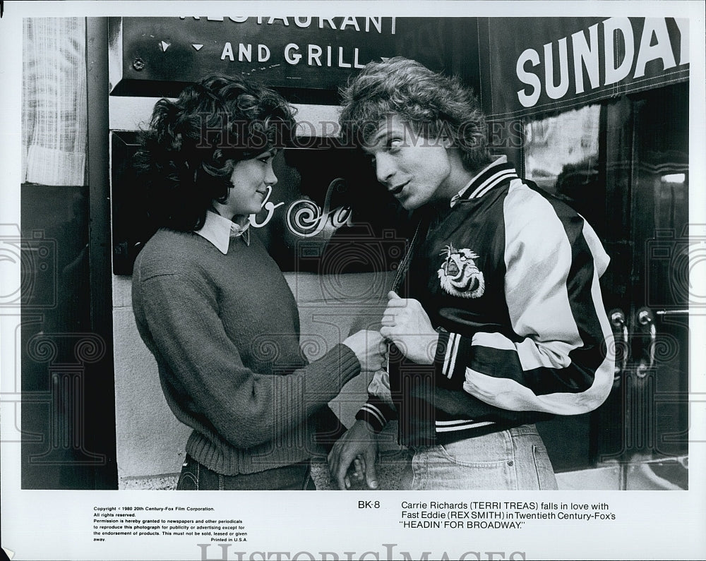 1980 Press Photo &quot;Headin For Broadway&quot; Terri Treas &amp; Rex Smith- Historic Images