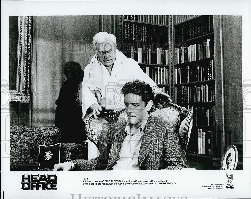 1985 Press Photo &quot;Head Office&quot; starring Eddie Albert, Judge Reinhold- Historic Images