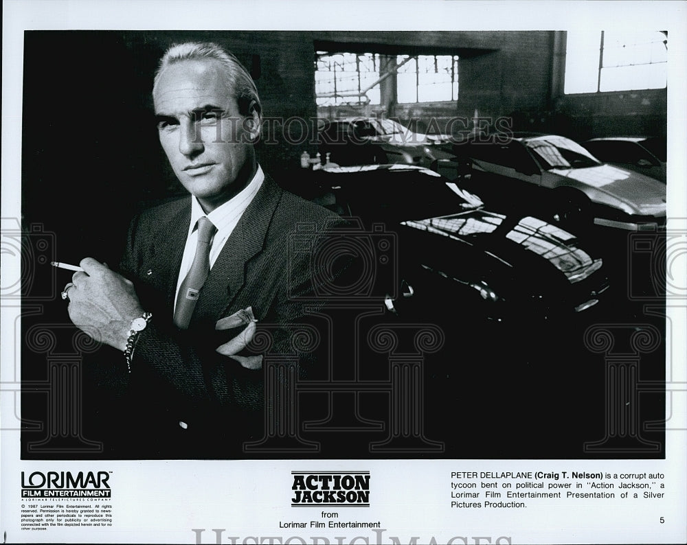 1987 Press Photo Craig T. Nelson as Peter Dellaplane &quot;Action Jackson&quot;- Historic Images