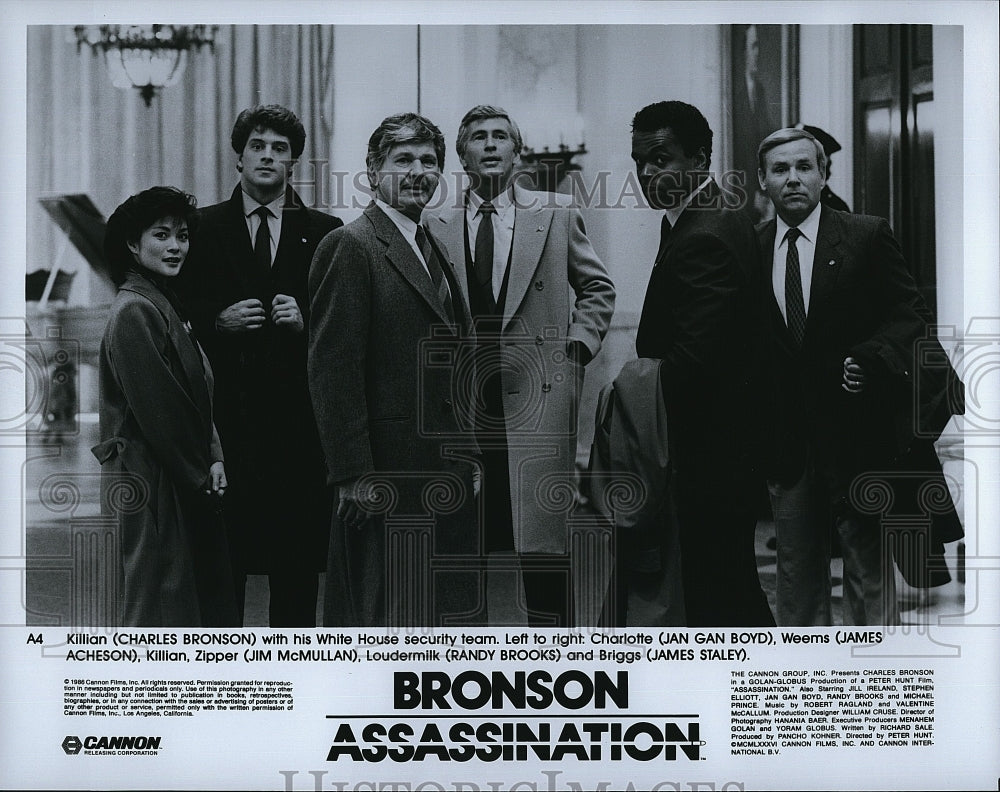 1986 Press Photo &quot;Bronson Assassination&quot; Jan Gan Boyd,Charles Bronson,- Historic Images