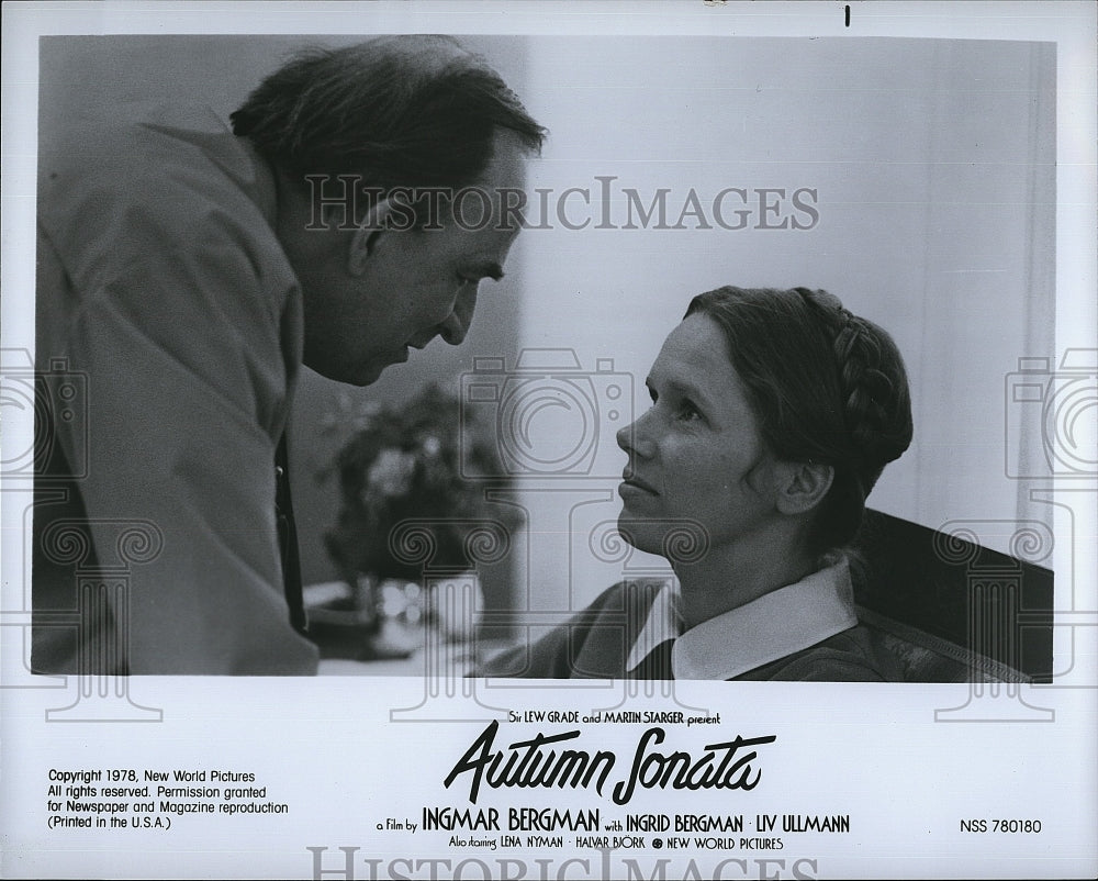 1978 Press Photo Halvar Bjork and Liv Ullmann in &quot;Autumn Sonata&quot;- Historic Images