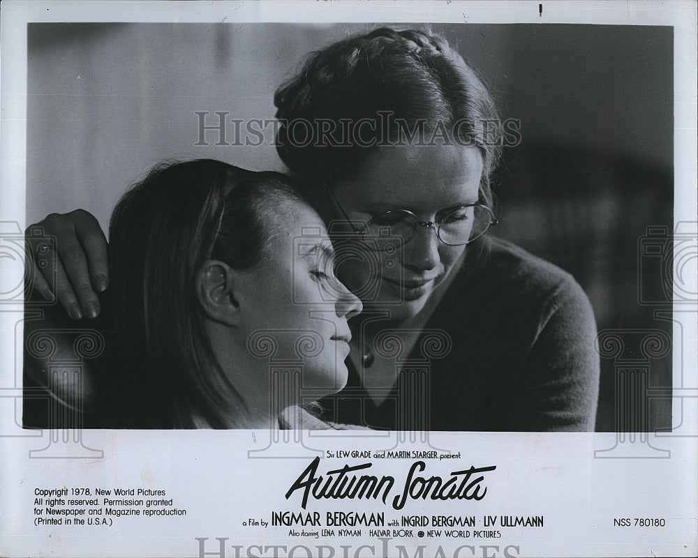 1978 Press Photo Actress Ingrid Bergman &amp; Liv Ullman In &#39;Autumn Sonata&quot;- Historic Images