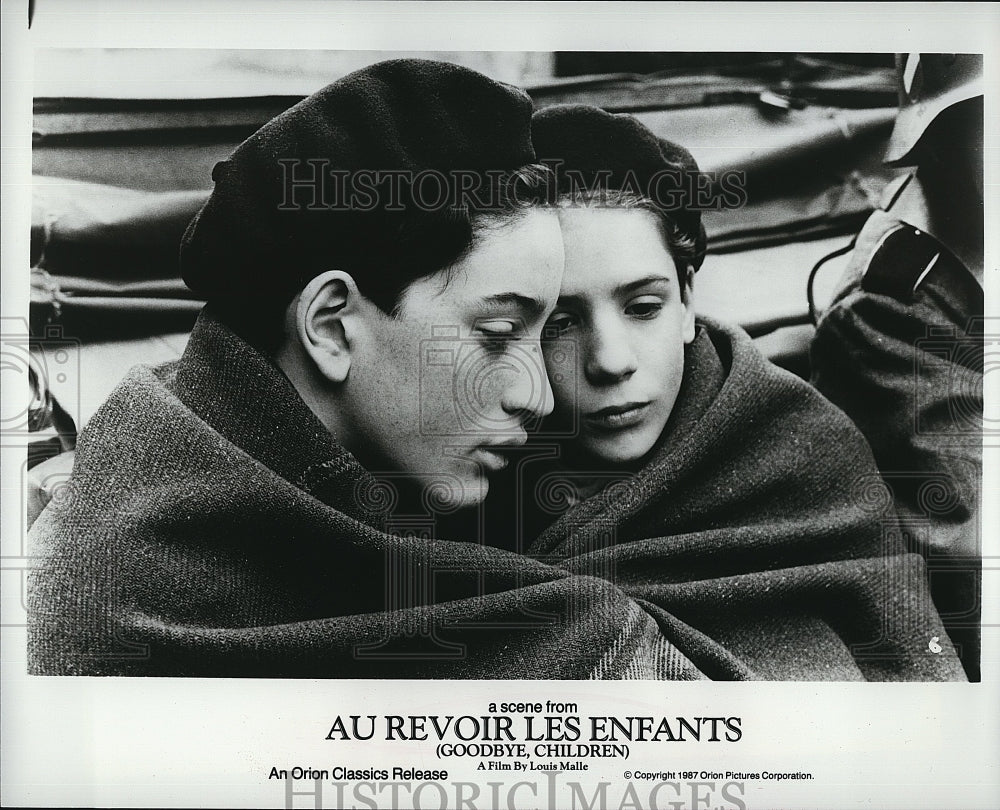 1987 Press Photo Raphael Fejto, Gaspard Manesse &quot;Au Revoir Les Enfants&quot;- Historic Images