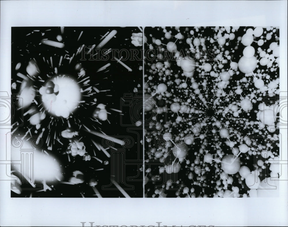 Press Photo Shot from Planetscape, the earth collisions with meteorites. - Historic Images