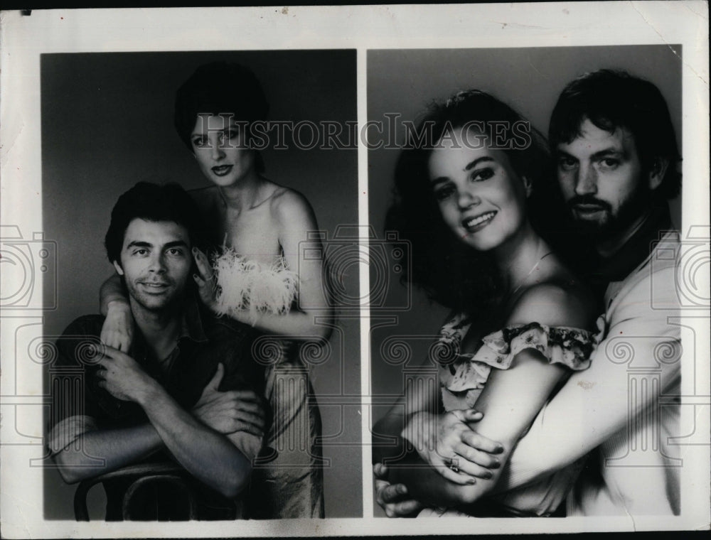 1982 Press Photo Frank Runyeon Mary Rapelye Margaret Colin Justin Deas Soap Star- Historic Images