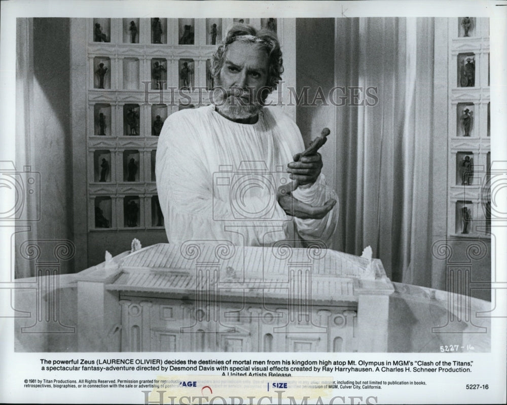 1981 Press Photo Actor Laurence Olivier in &quot;Clash of the Titans&#39;- Historic Images