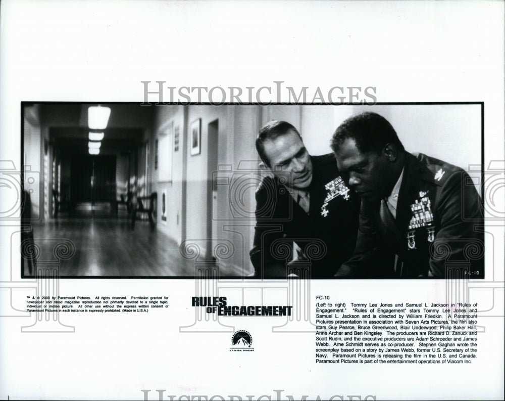 2000 Press Photo Tommy Lee Jones, Samuel L. Jackson, "Rules of Engagement" - Historic Images