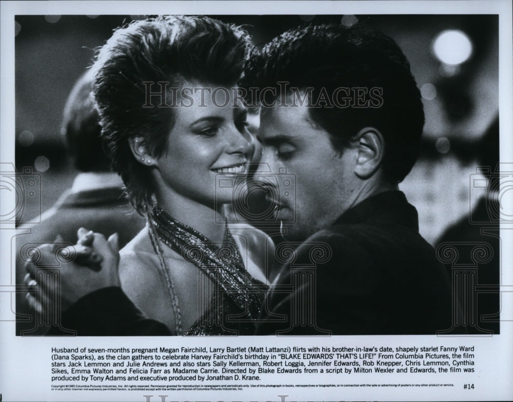 1985 Press Photo Dana Sparks Matt Lattanzi Blake Edwards That&#39;s Life Movie Scene- Historic Images