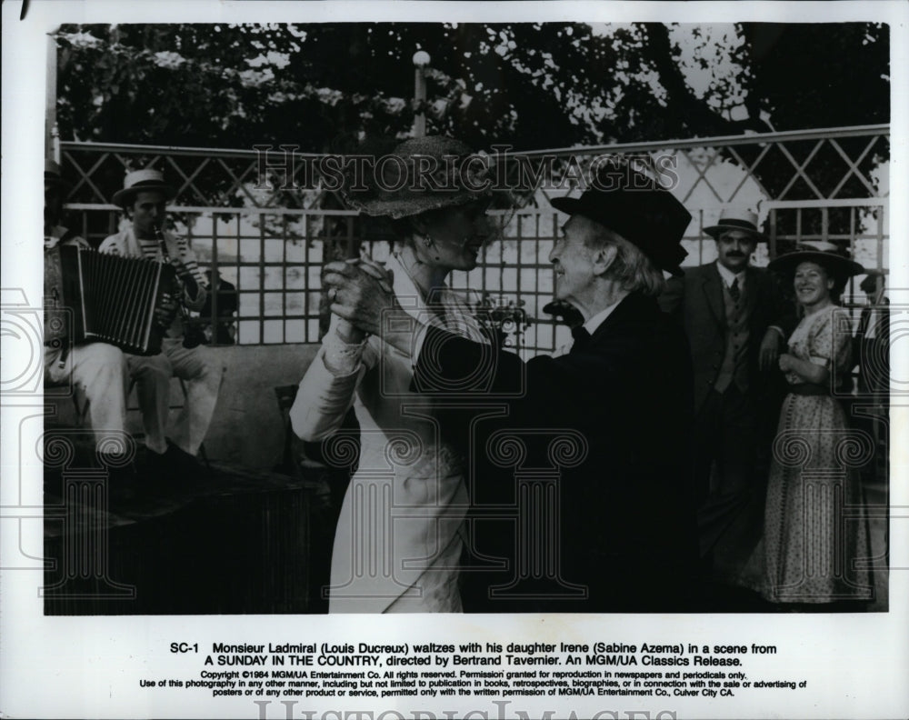1984 Press Photo Louis Ducreux Actor Sabine Azema Actress Sunday In The Country- Historic Images