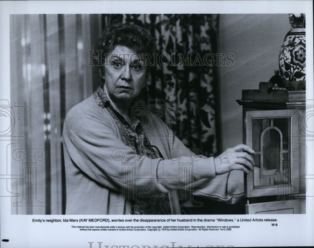 1979 Press Photo Kay Medford as Ida Marx in &#39;Windows&quot;.- Historic Images