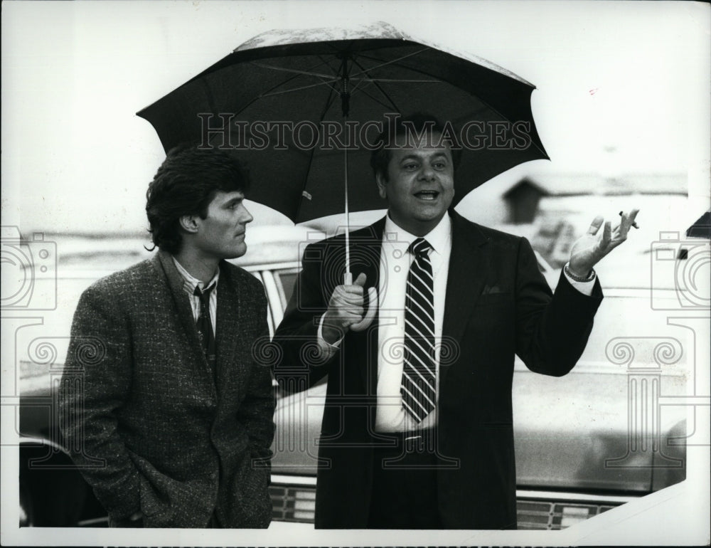 1987 Press Photo D.W. Moffett Actor Paul Sorvino Oldest Rookie TV Show Series- Historic Images