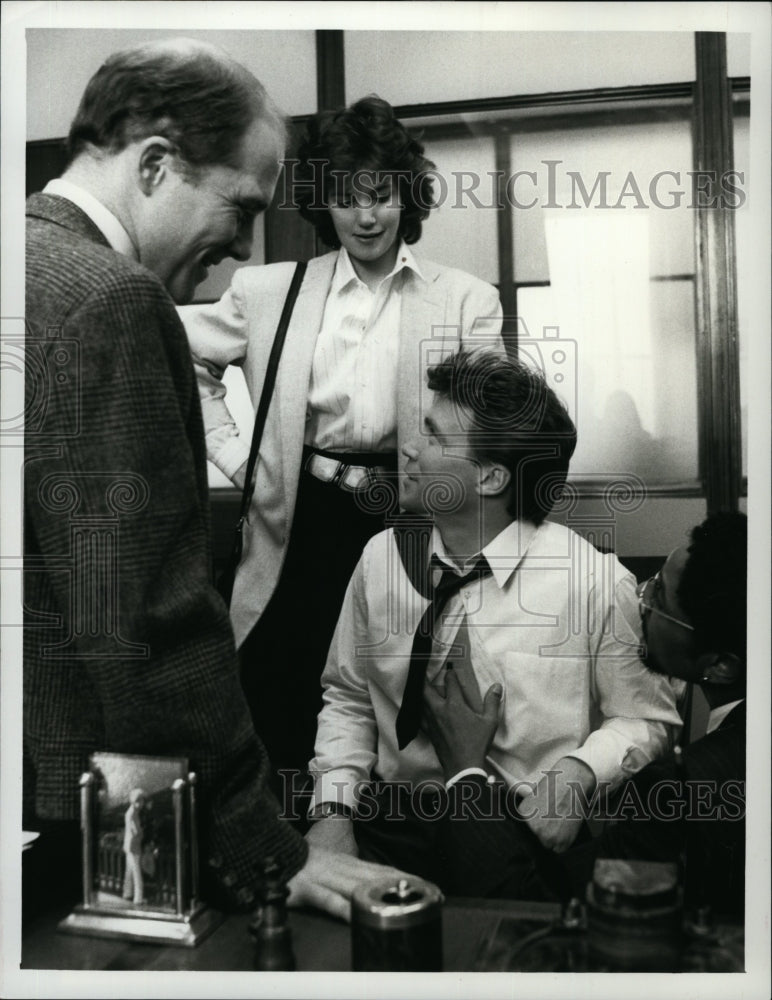 1987 Press Photo Dan Butler Margaret Colin Patrick Clarke Giancarlo Esposito- Historic Images