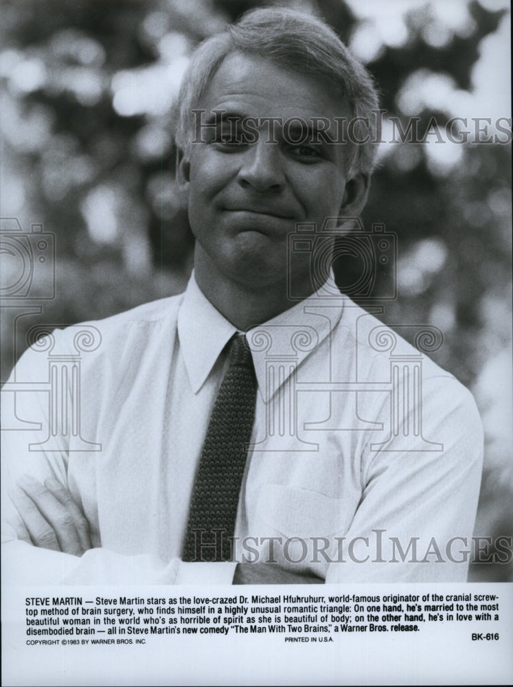 1983 Press Photo Steve Martin Actor Stars In Man With Two Brains Comedy Movie- Historic Images