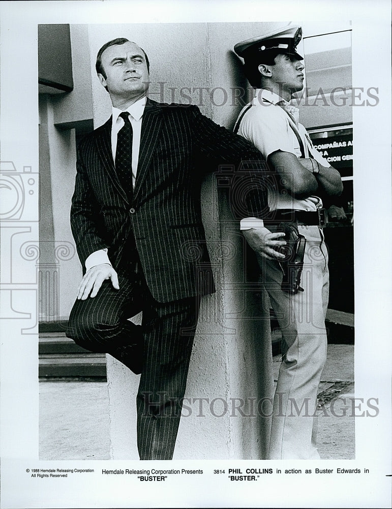 1988 Press Photo Phil Collins Actor Julie Walters Actress Buster Movie Film- Historic Images