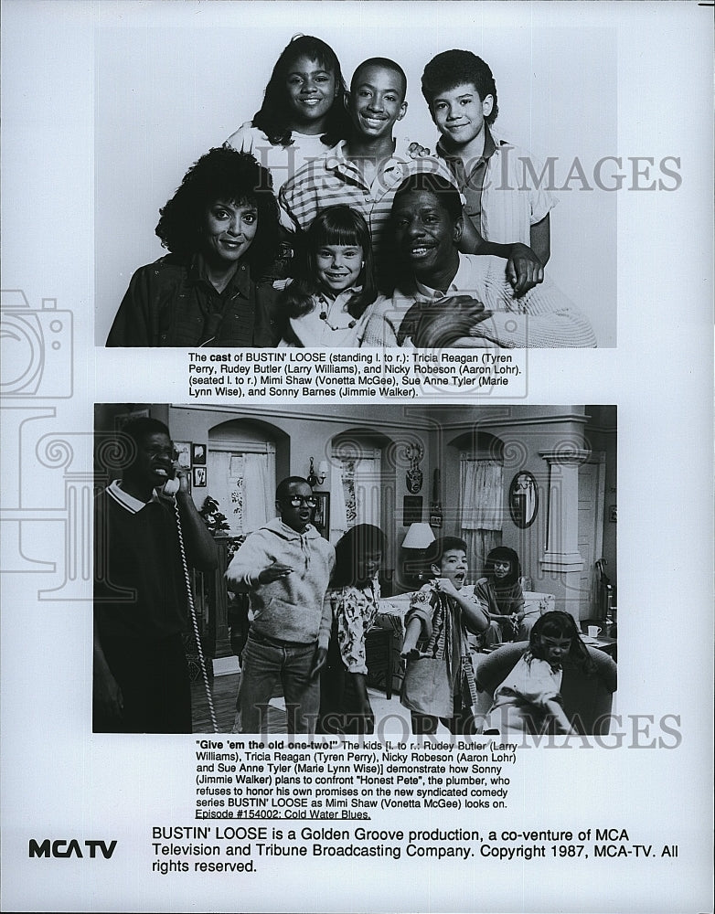 1987 Press Photo Scenes From TV Show &quot;Bustin Loose&quot;- Historic Images