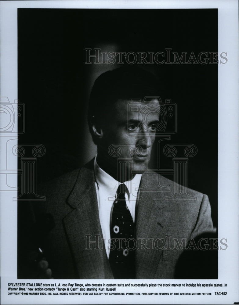1989 Press Photo Actor Sylvester Stallone In &quot;Tango &amp; Cash&quot;- Historic Images